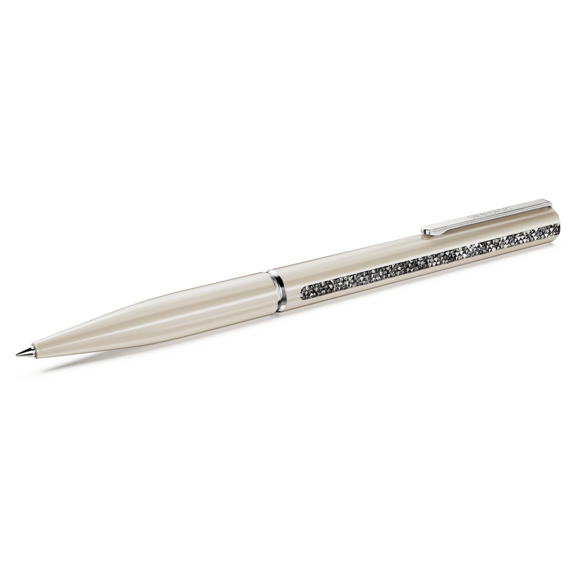 swarovski crystal shimmer glide ballpoint pen  beige  beige lacquered  chrome plated