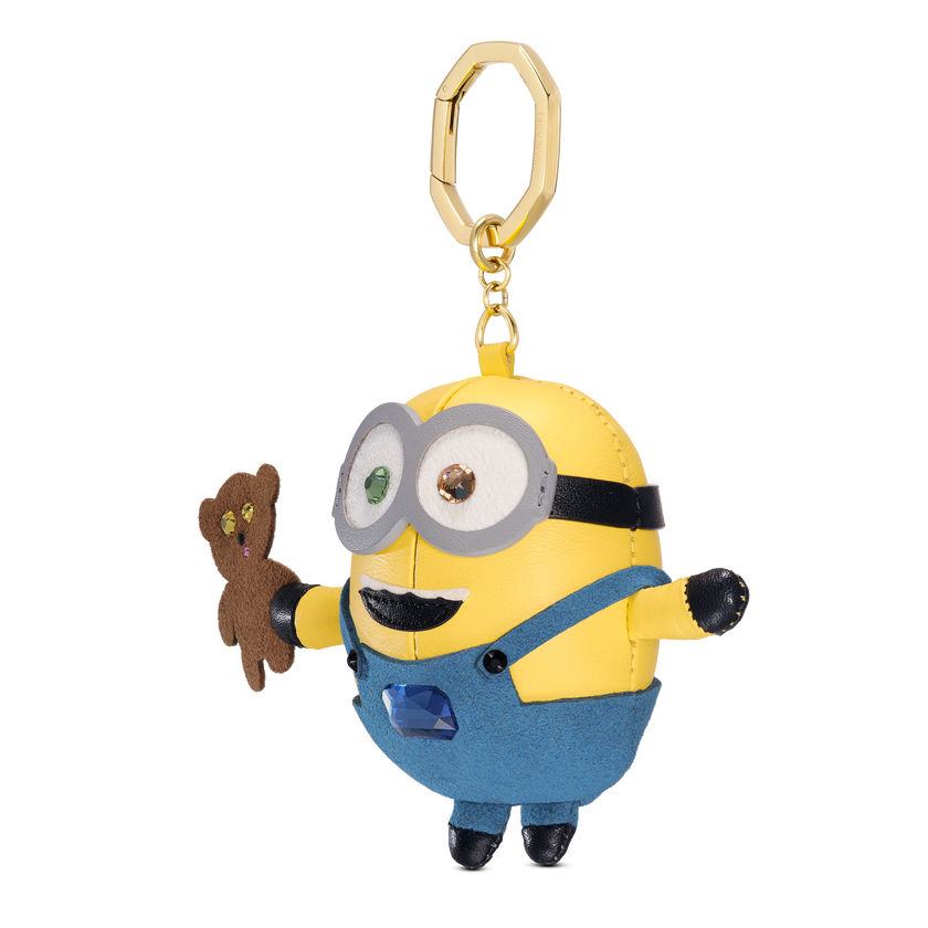 swarovski minions bag charm  multicolored  gold tone plated