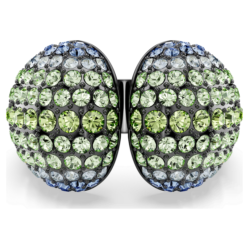 swarovski sublima cocktail ring  round cut  multicolored  ruthenium plated