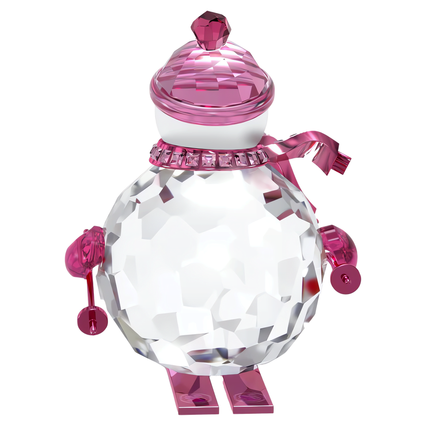 swarovski holiday cheers dulcis snowman  pink