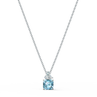 swarovski sparkling pendant mixed cuts blue rhodium plated