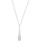 Cypress Pendant, White, Rhodium plating