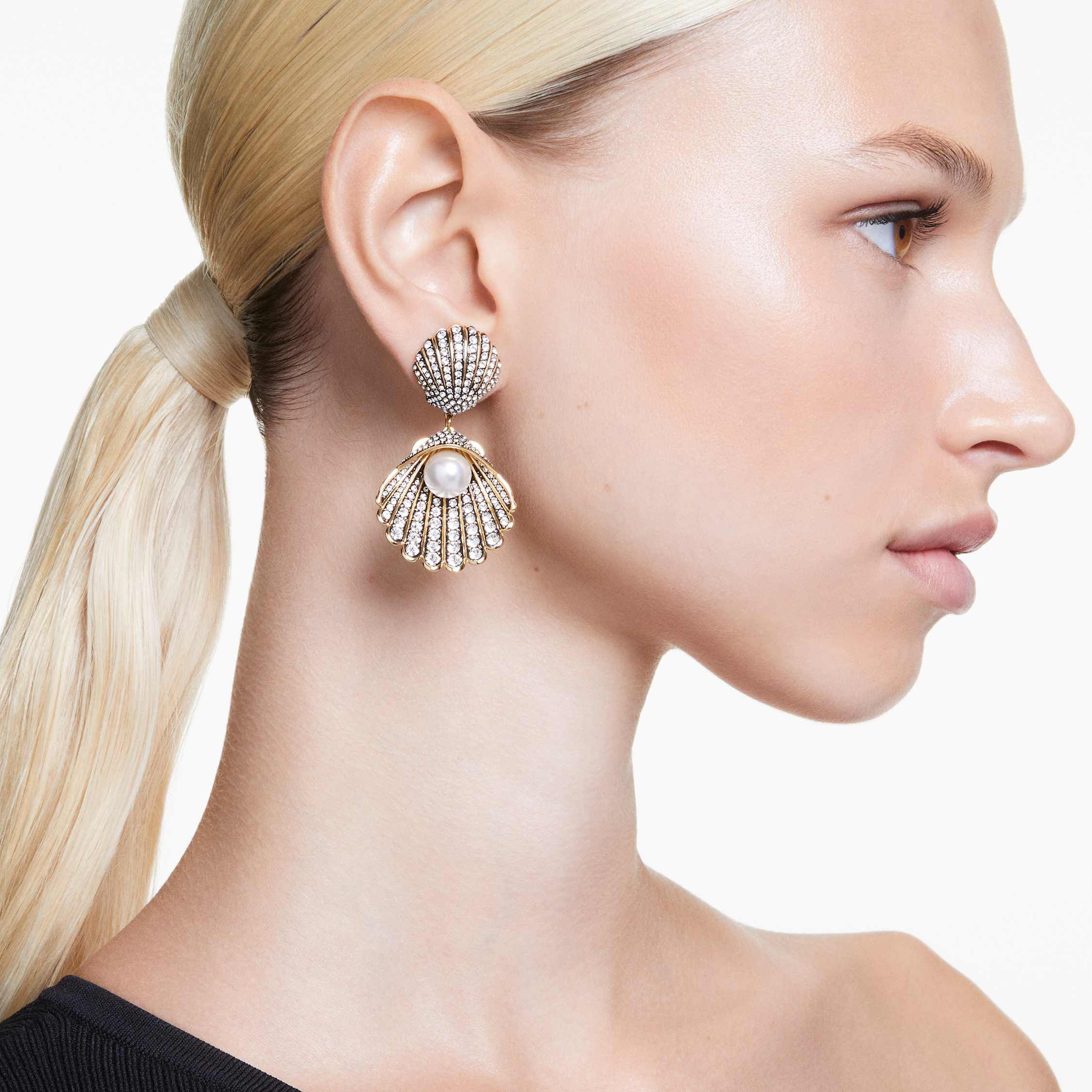 Pearl shell earrings discount