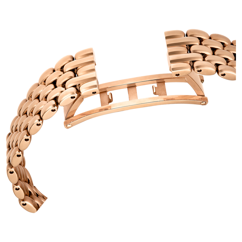 swarovski imber oval watch  swiss made  metal bracelet  gold tone  rose gold tone finish