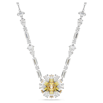 swarovski idyllia necklace  flower  yellow  rhodium plated