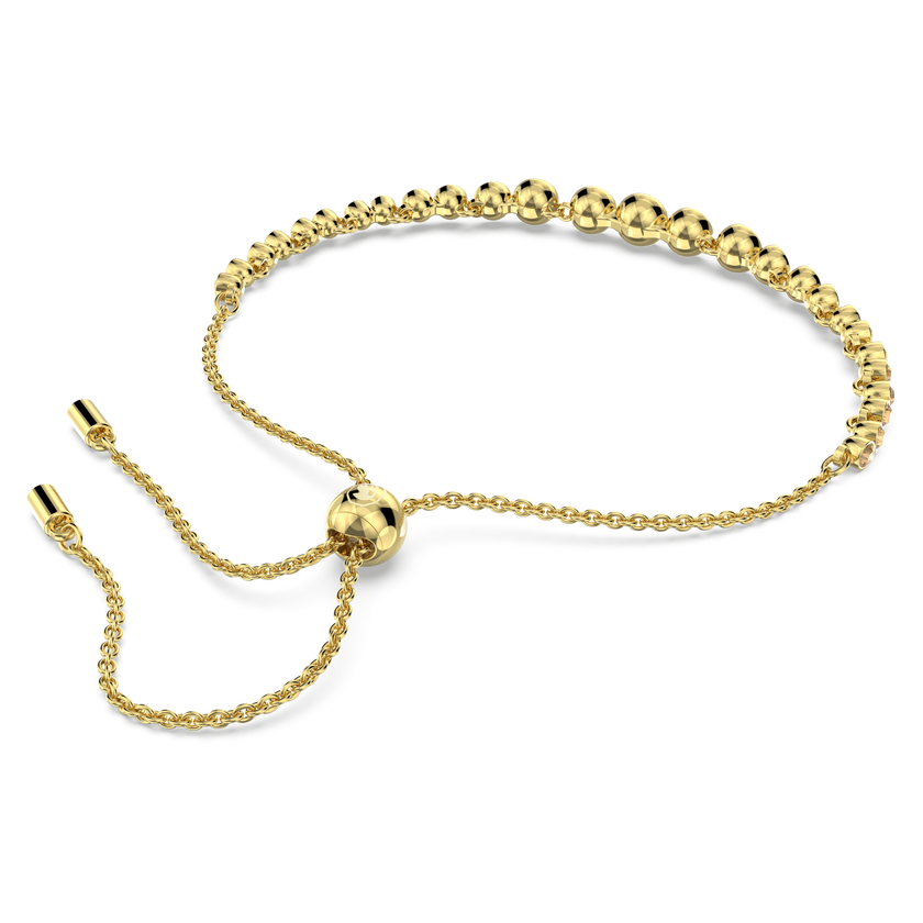 swarovski emily bracelet  mixed round cuts  gold tone  gold tone plated