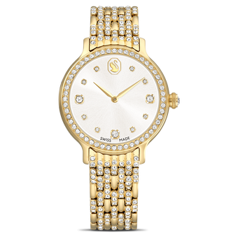 swarovski imber watch swiss made metal bracelet gold tone gold tone finish