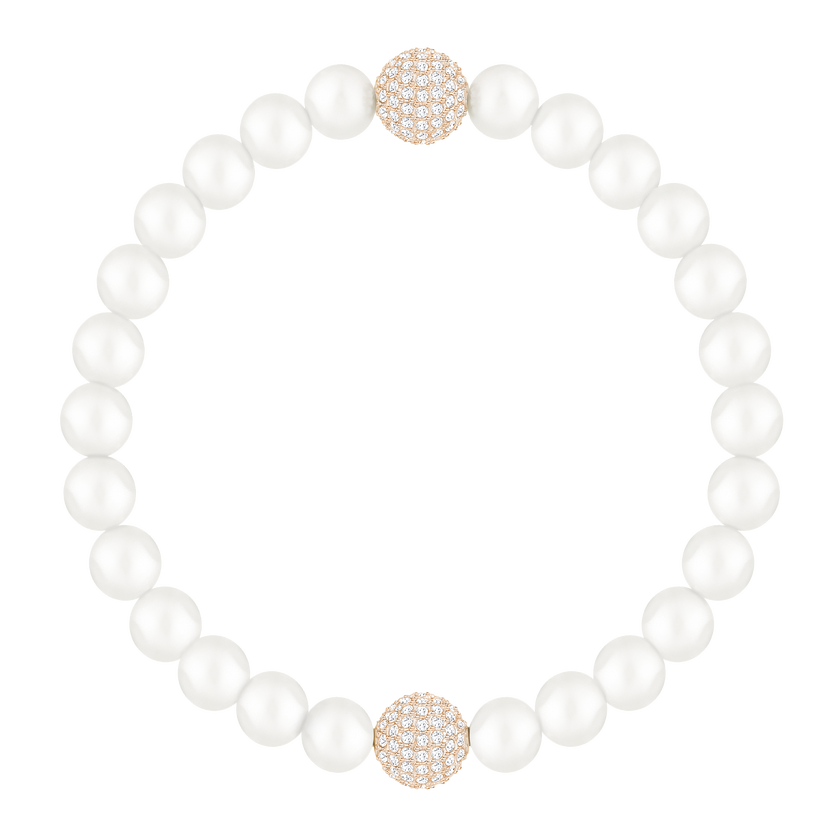 Swarovski Remix Collection, White Crystal, Pearl, White, Rose Gold Plated