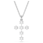 swarovski insigne pendant round cut cross white rhodium plated