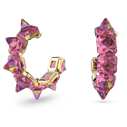 swarovski chroma hoop earrings  pink  gold tone plated