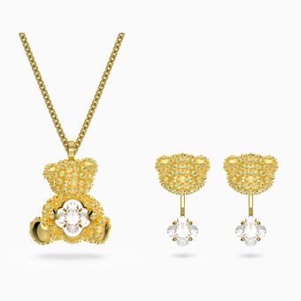 Teddy set, Yellow, Gold-tone plated