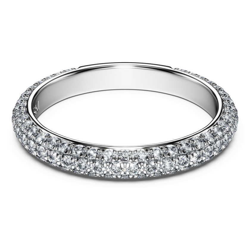 swarovski eternity band ring  lab grown diamonds 0 75 ct tw  round shape  18k white gold