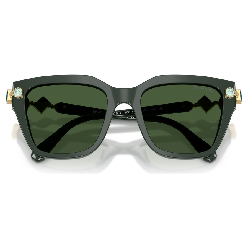 swarovski sunglasses  square shape  green