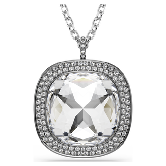 swarovski una angelic pendant and brooch  cushion cut  white  mixed plating