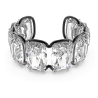 swarovski harmonia cuff oversized floating crystals white mixed metal finish