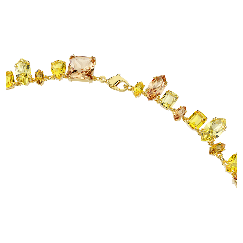 swarovski gema strandage  mixed cuts  yellow  gold tone plated