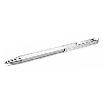 swarovski crystalline ballpoint pen  white lacquered  chrome plated