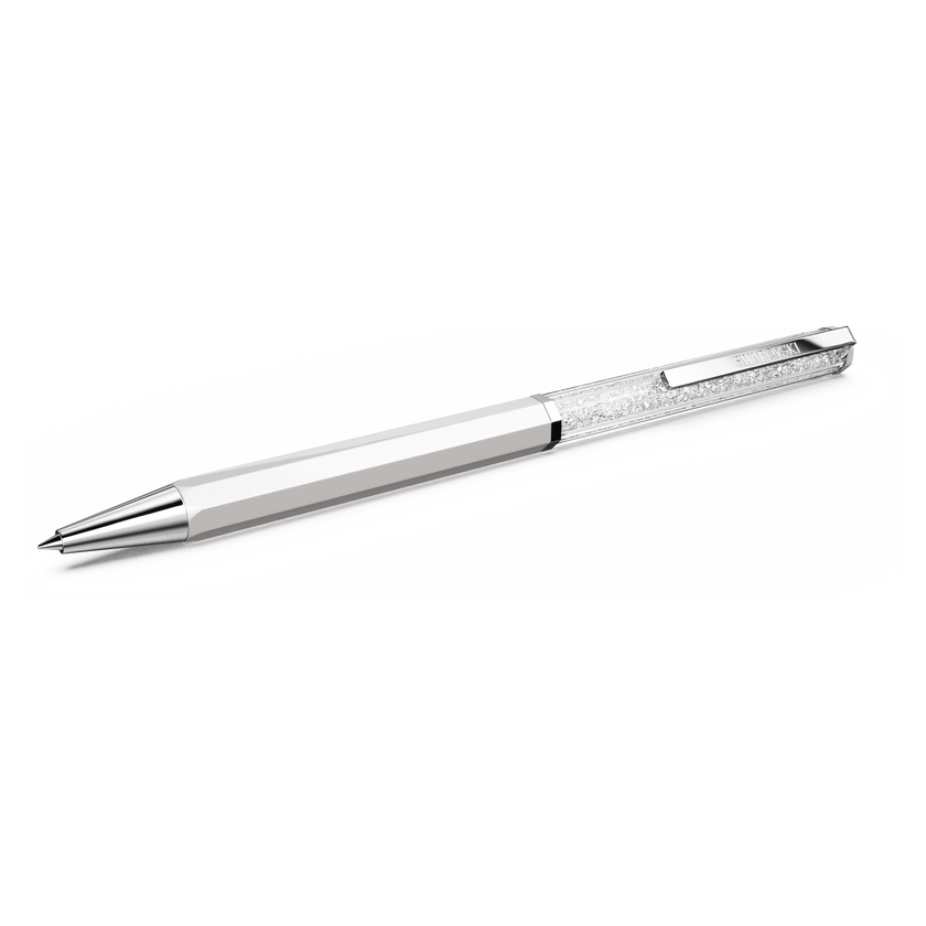 swarovski crystalline ballpoint pen  white lacquered  chrome plated