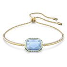 Orbita bracelet,  Octagon cut crystal, Multicolored, Gold-tone plated