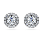 swarovski eternity stud earrings laboratory grown diamonds 2 ct tw 18k white gold