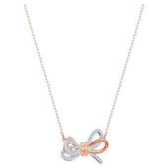 swarovski lifelong bow pendant bow white mixed metal finish