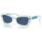 swarovski sunglasses rectangular shape sk6033 blue