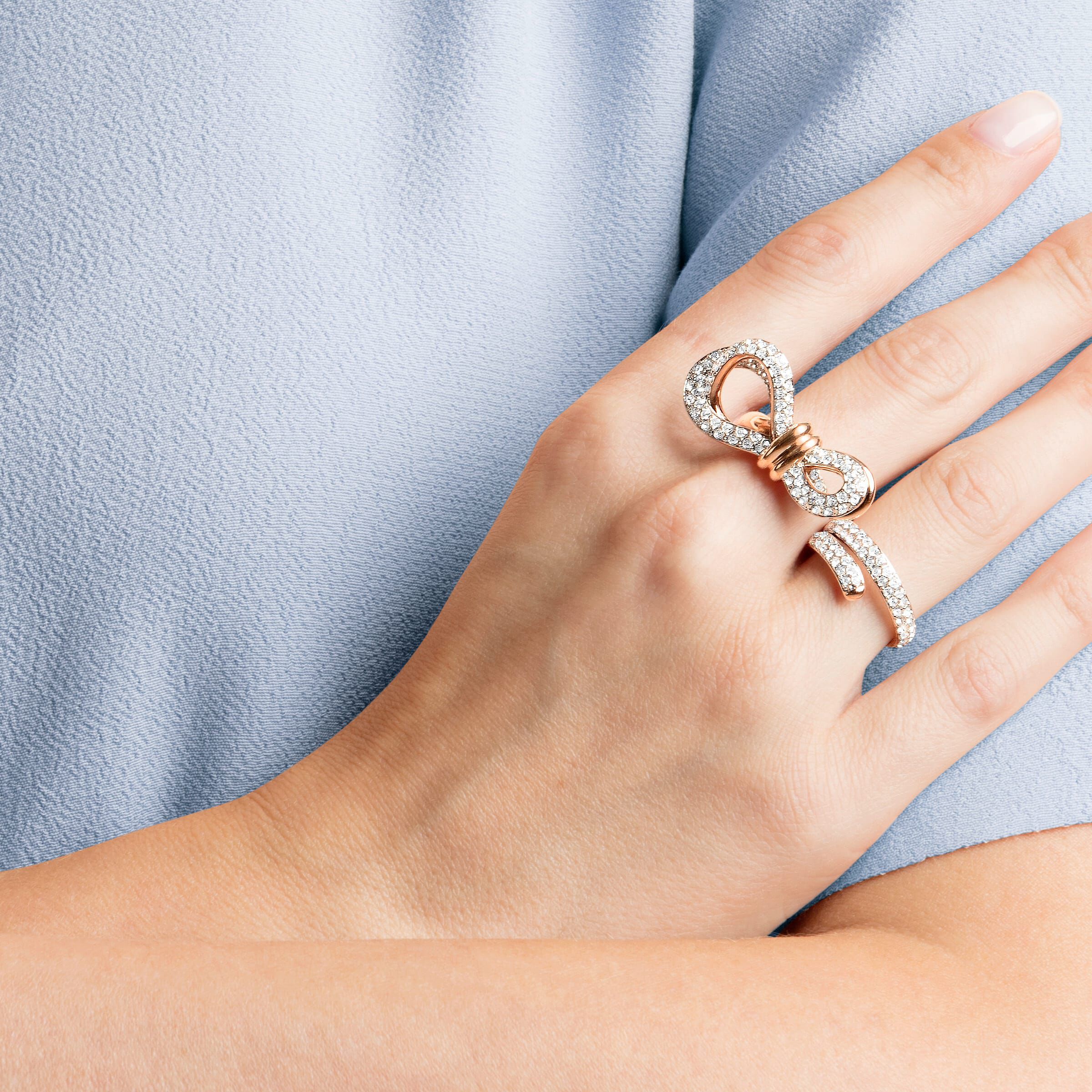 Double ring swarovski new arrivals