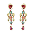 Origins Clip Earrings, Multi-colored, Gold-tone plated