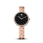 Cosmopolitan Watch, Metal bracelet, Black, Rose-gold tone PVD
