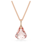 swarovski lunar drop pendant  pink  18k rose gold finish