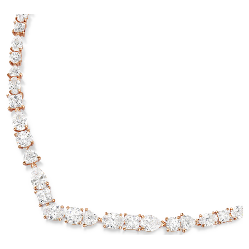 swarovski mesmera necklace  mixed cuts  white  rose gold tone plated