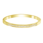Further Thin Bangle, White, Gold-tone plated