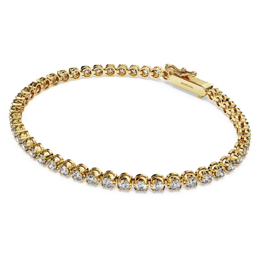 swarovski eternity tennis bracelet  laboratory grown diamonds 2 5 ct tw  18k yellow gold