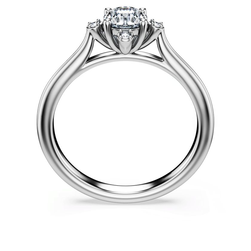 swarovski galaxy ring  lab grown diamonds 0 5 ct tw  round shape  18k white gold