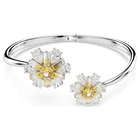 swarovski idyllia bangle  flower  yellow  rhodium plated