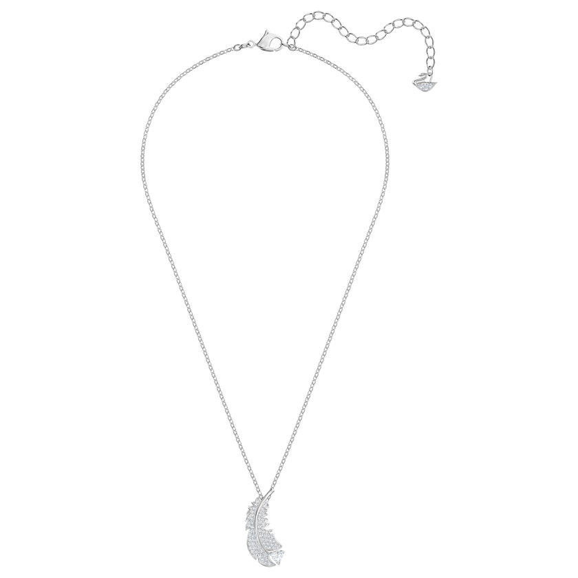 Nice Necklace, White, Rhodium plated