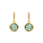 Tahlia Mini Hoop Pierced Earrings, Green, Gold-tone plated