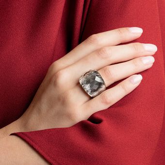 swarovski nirvana ring  gray  gold tone pvd