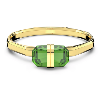 swarovski lucent bangle magnetic green gold tone plated