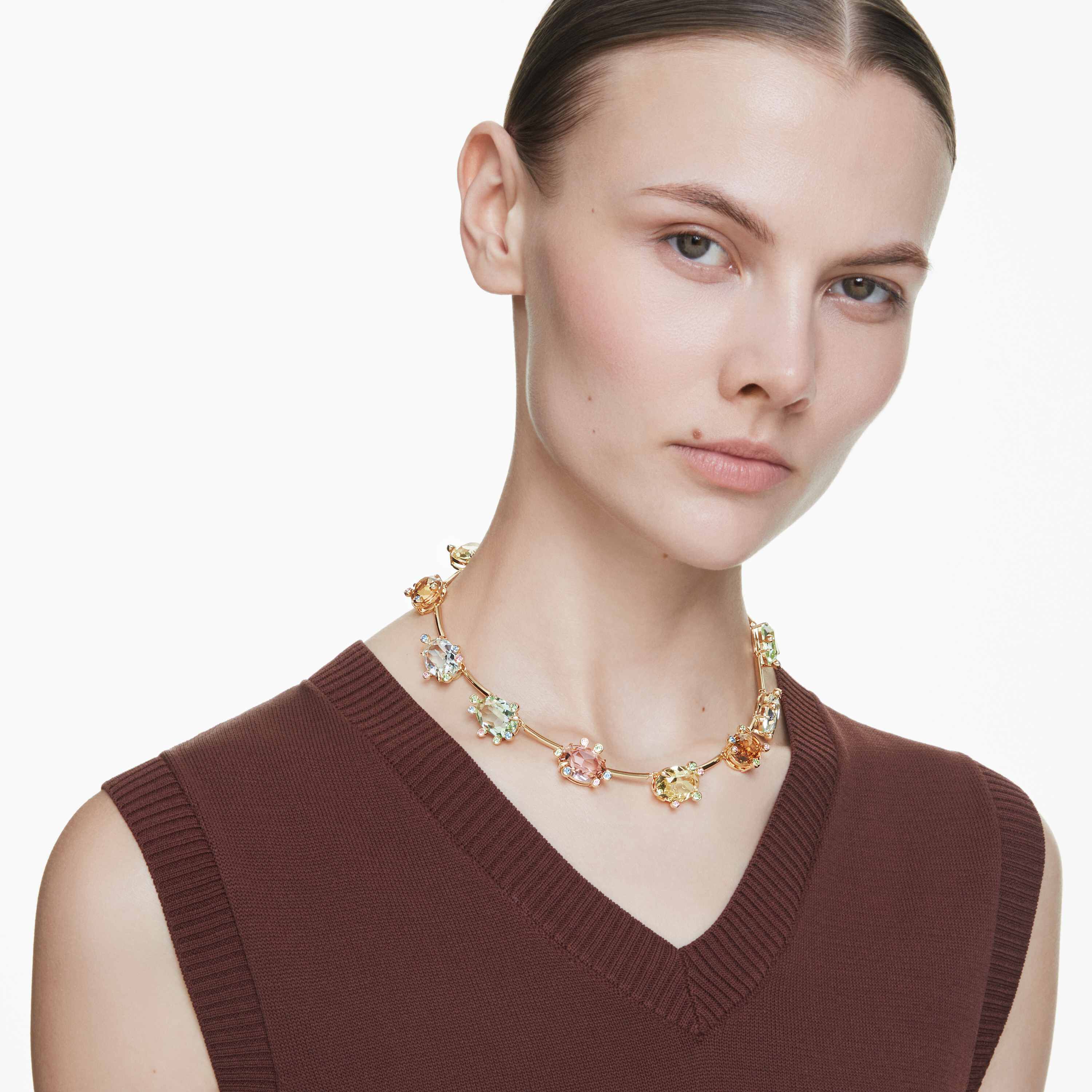 スワロフスキー Gema Tennisネックレス イエロー 5718071 Buy Swarovski Gema Tennis necklace, Mixed cuts, Multicolored