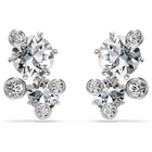 swarovski constella stud earrings round cut white rhodium plated