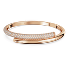 swarovski dextera bangle magnetic closure white rose gold tone plated
