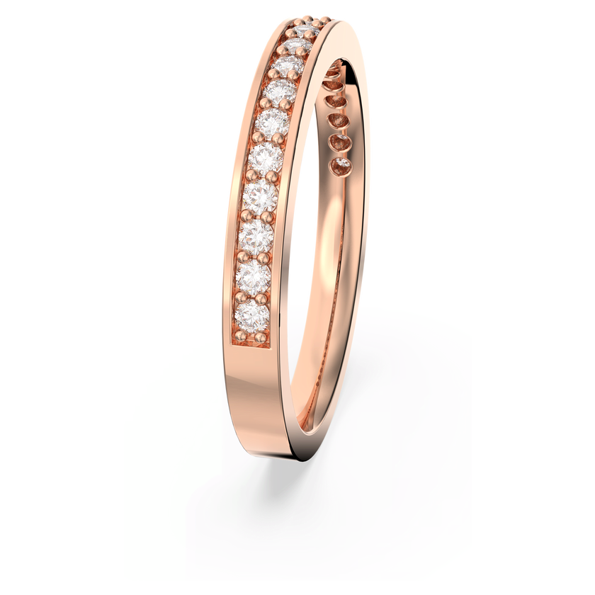 swarovski matrix ring  white  18k rose gold finish