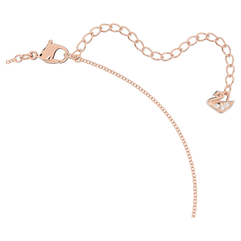 swarovski lilia necklace  butterfly  white  rose gold tone plated