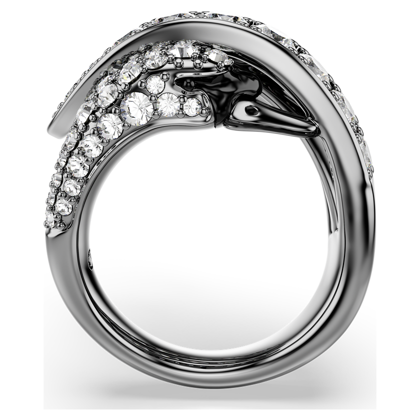 swarovski the vienna collection ring  swan  white  ruthenium plated