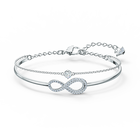 swarovski infinity bangle white rhodium plated