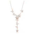 swarovski lilia y necklace butterfly white rose gold tone plated