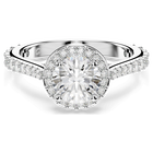 swarovski una angelic ring round cut white silver tone finish
