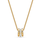 Stone Pendant, White, Mixed metal finish