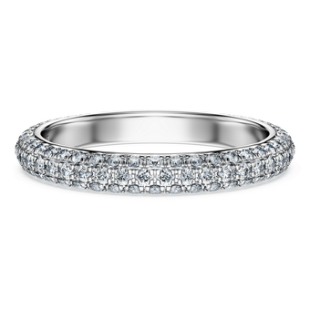 swarovski eternity band ring  laboratory grown diamonds 0 75 ct tw  18k white gold